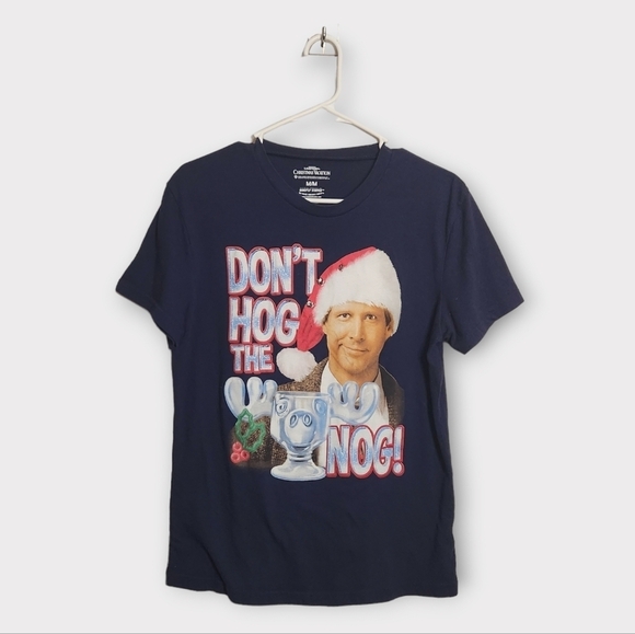 National Lampoon's Christmas Vacation "Don't Hog the Nog" Graphic T-Shirt M - Picture 1 of 5